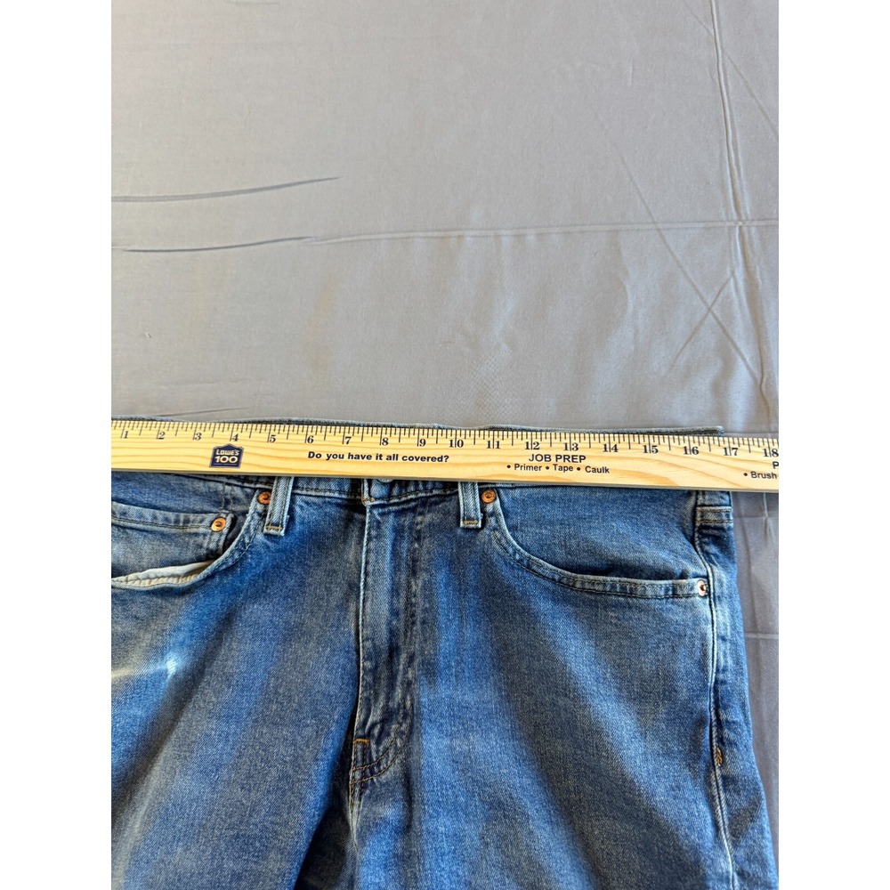 Levis 514 Straight Jeans Mens 34x32 (Actual 34x29) Blue Mid Rise Regular Fit - Picture 9 of 16